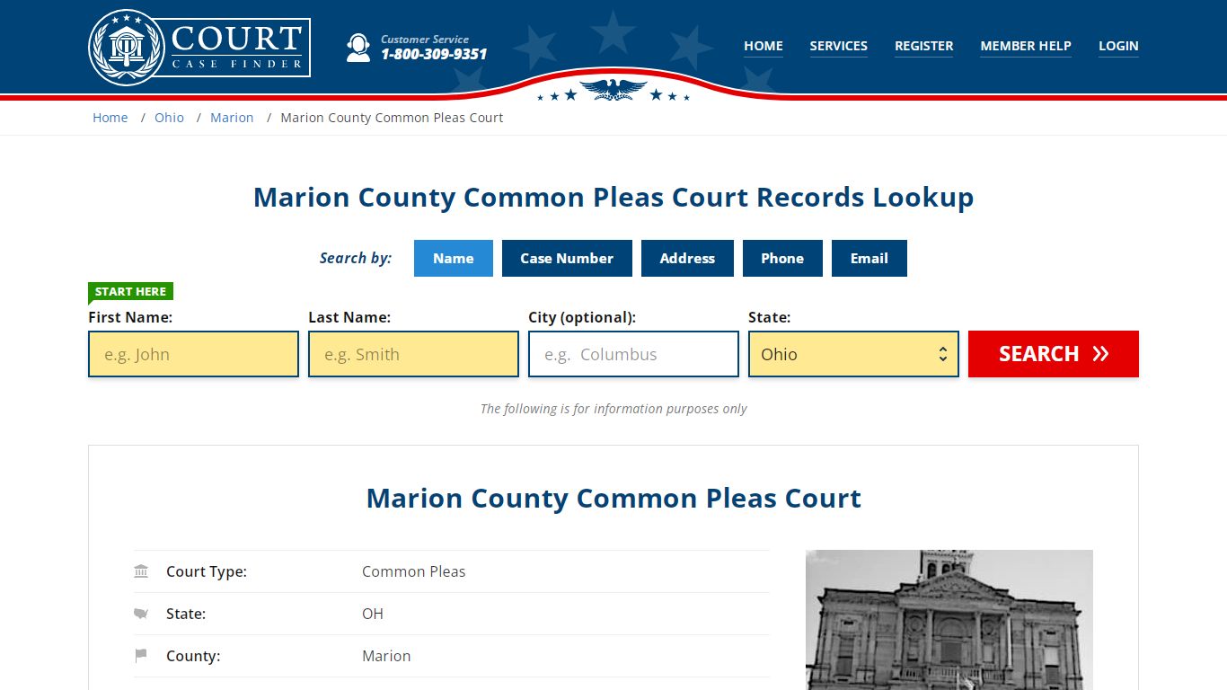 Marion County Common Pleas Court Records Lookup